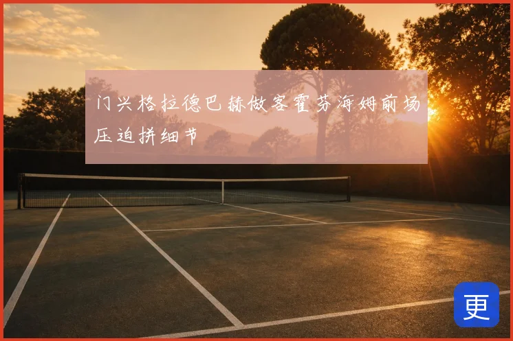 门兴格拉德巴赫做客霍芬海姆前场压迫拼细节